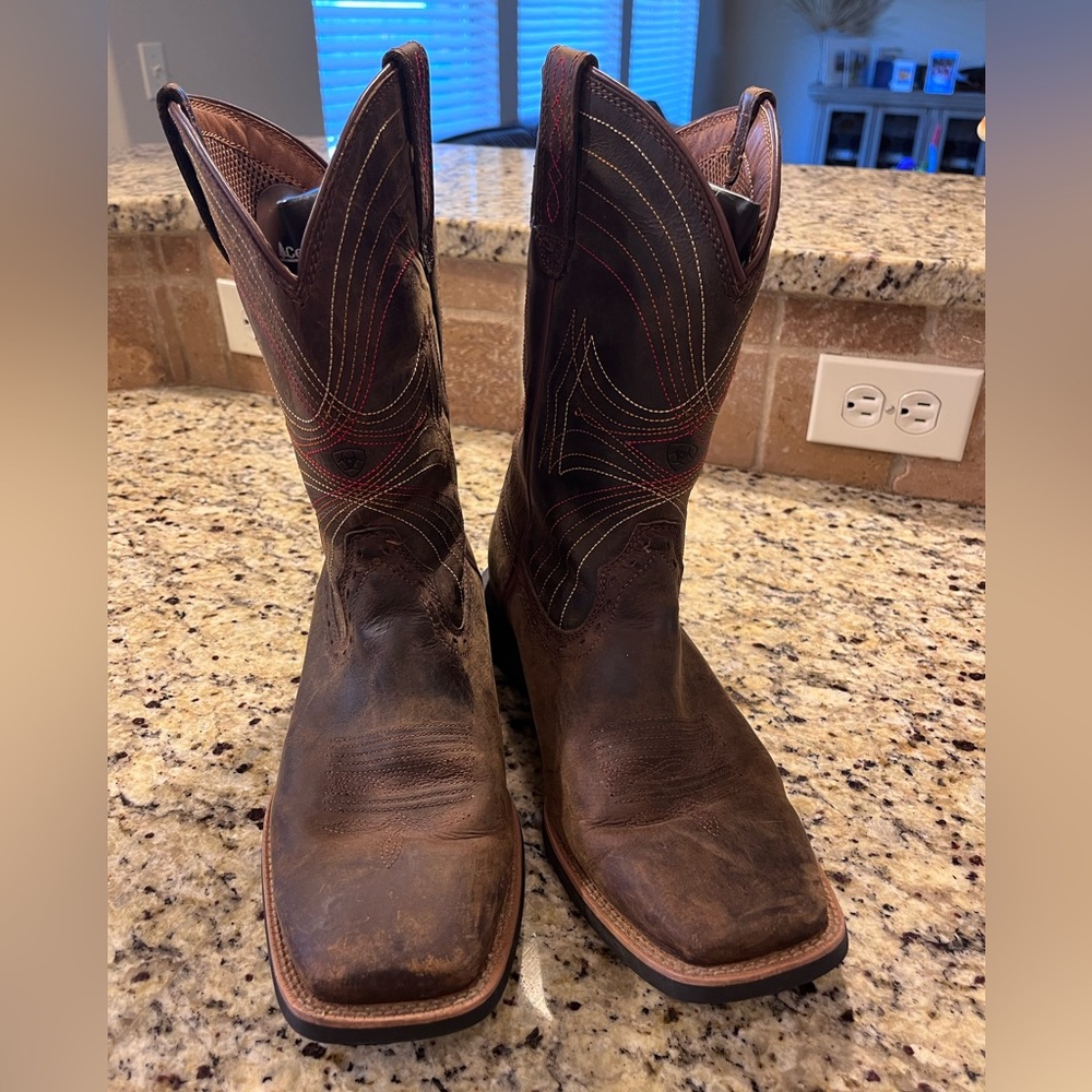 Ariat Sport Wide Square Toe Western Boot size 9ee